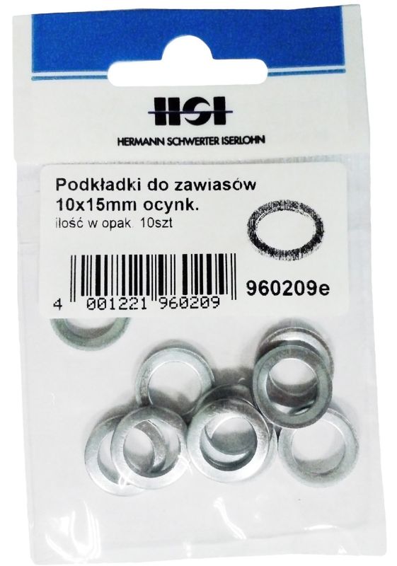 Podkładki do zawiasów fi 10 mm 10 szt.