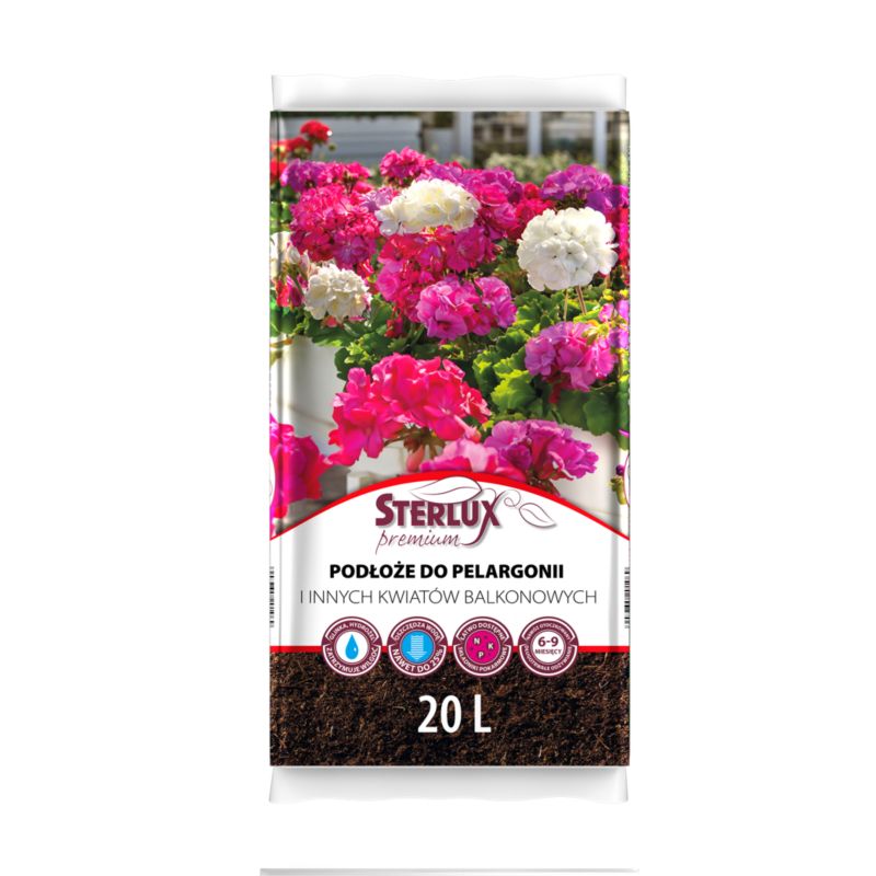 Podłoże do pelargonii i roślin balkonowych Sterlux Premium 20 l