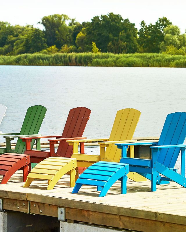 Podnóżek ogrodowy Adirondack Żółty 1 szt.