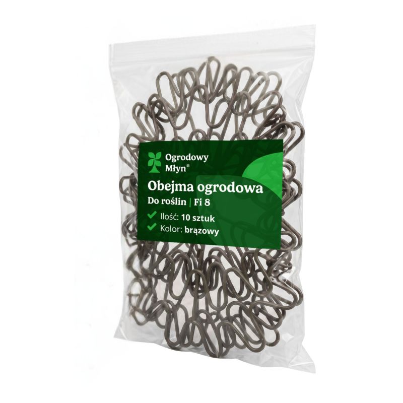 Podpora do roślin Ogrodowy młyn bezpieczna obejma do hortensji kwiatów brązowa regulowana 1 szt.