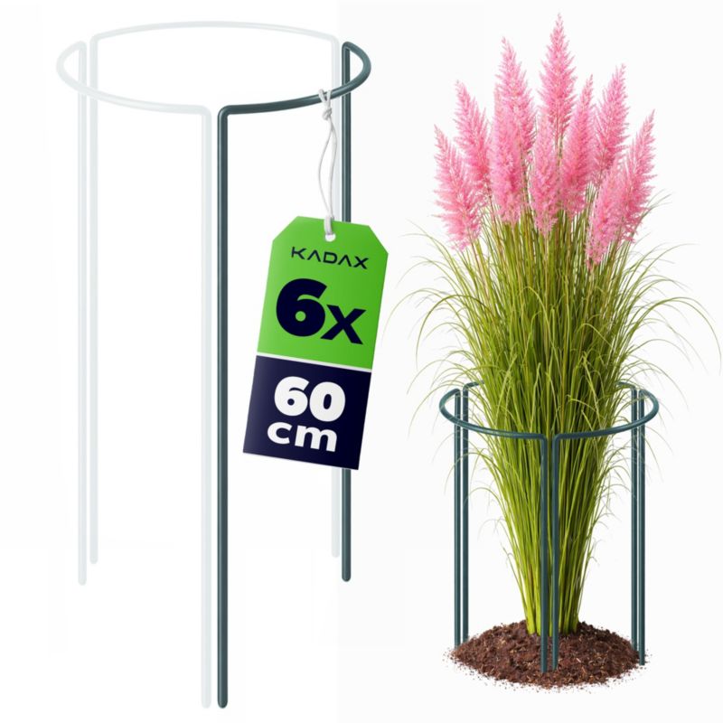 Podpora Kadax ogrodowa stalowa 1/3 koła zielona 60 cm, 6 szt.