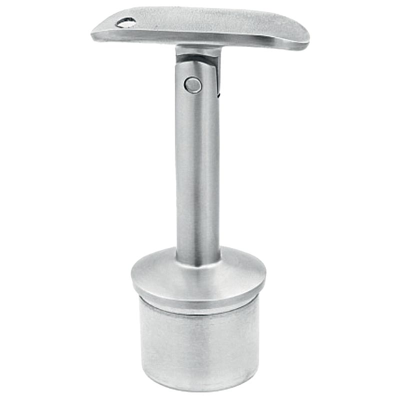 Podpora poręczy PINOX przegubowa do wklejenia 48,3 mm - stal nierdzewna H 80 mm (Satyna)  1 szt