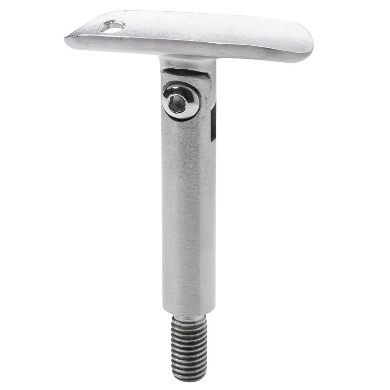 Podpora poręczy PINOX przegubowa z blaszką 42,4 mm - pręt fi 14/75 mm, M8 (Satyna) 1 szt.