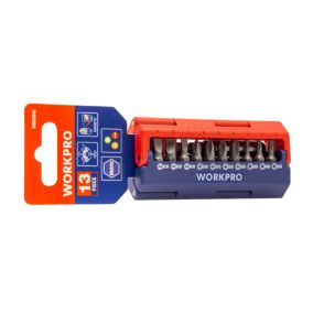 Podręczny zestaw bitów WORKPRO 13 el. z magnetycznym etui 1kpl.