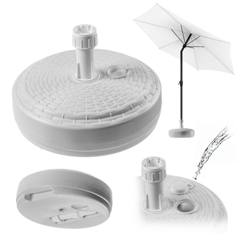 Podstawa Parasola KADAX Stojak Pod Parasol Ogrodowy Okrągły 39cm Obciążnik Biała 1szt.