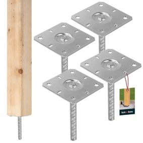 Podstawa słupa KOTARBAU do wmurowania 130x130x200 mm 4 szt.