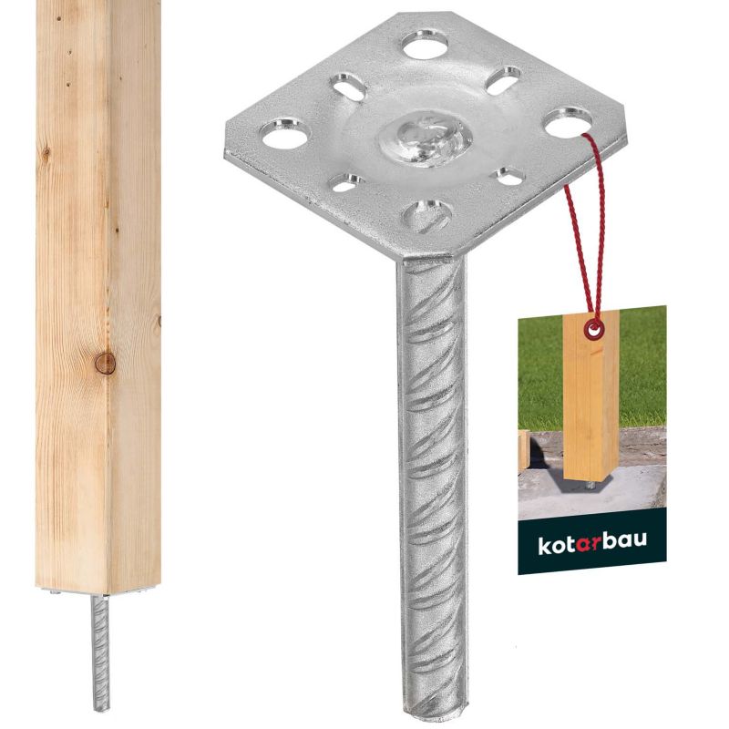 Podstawa słupa KOTARBAU do wmurowania 80x80x200 mm 1 szt.