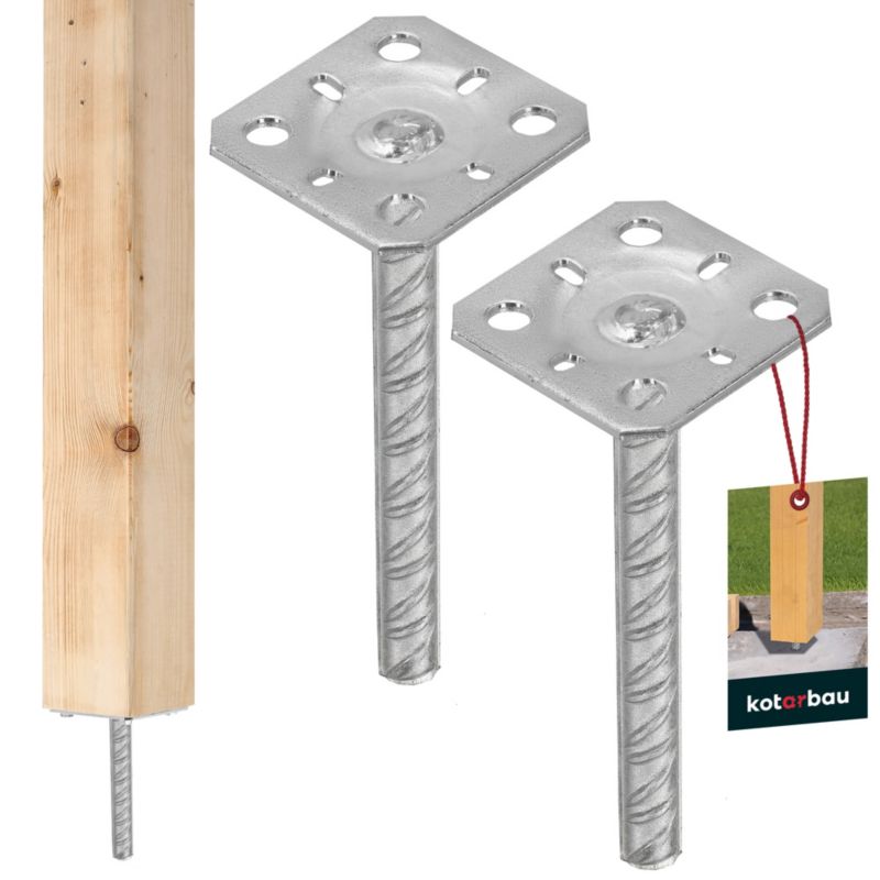 Podstawa słupa KOTARBAU do wmurowania 80x80x200 mm 2 szt.