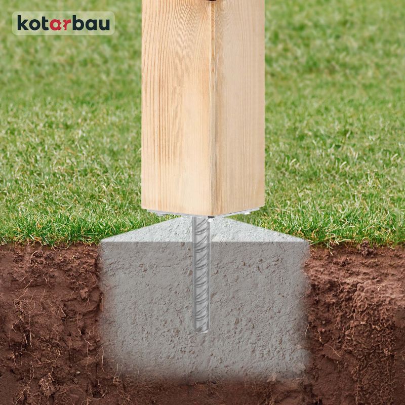 Podstawa słupa KOTARBAU do wmurowania 80x80x200 mm 4 szt.