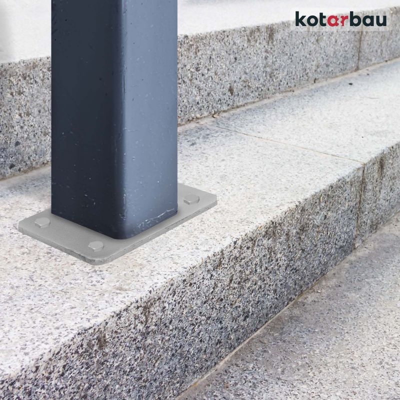 Podstawa słupa KOTARBAU przykręcana srebrna 60x40 mm 1 szt.