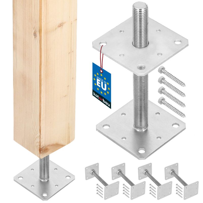 Podstawa słupa KOTARBAU regulowana pręt gwint 110x250 mm 4 szt.