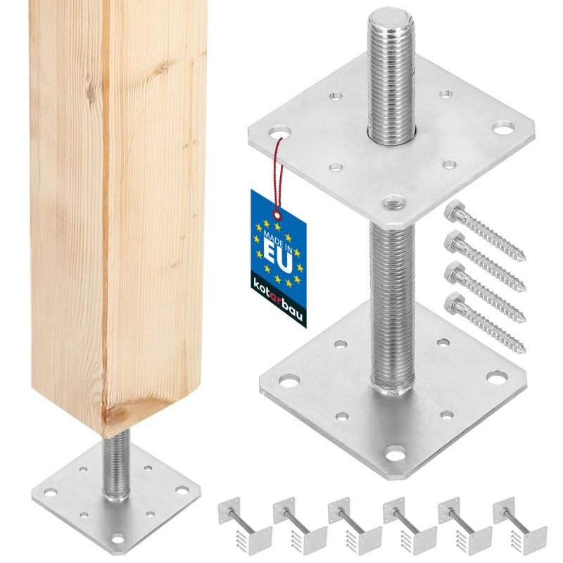 Podstawa słupa KOTARBAU regulowana pręt gwint 110x250 mm 6 szt.