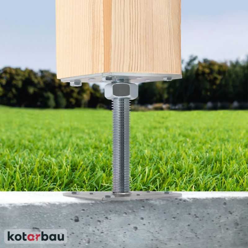 Podstawa słupa KOTARBAU regulowana pręt gwint 160x160x250 mm 1 szt.