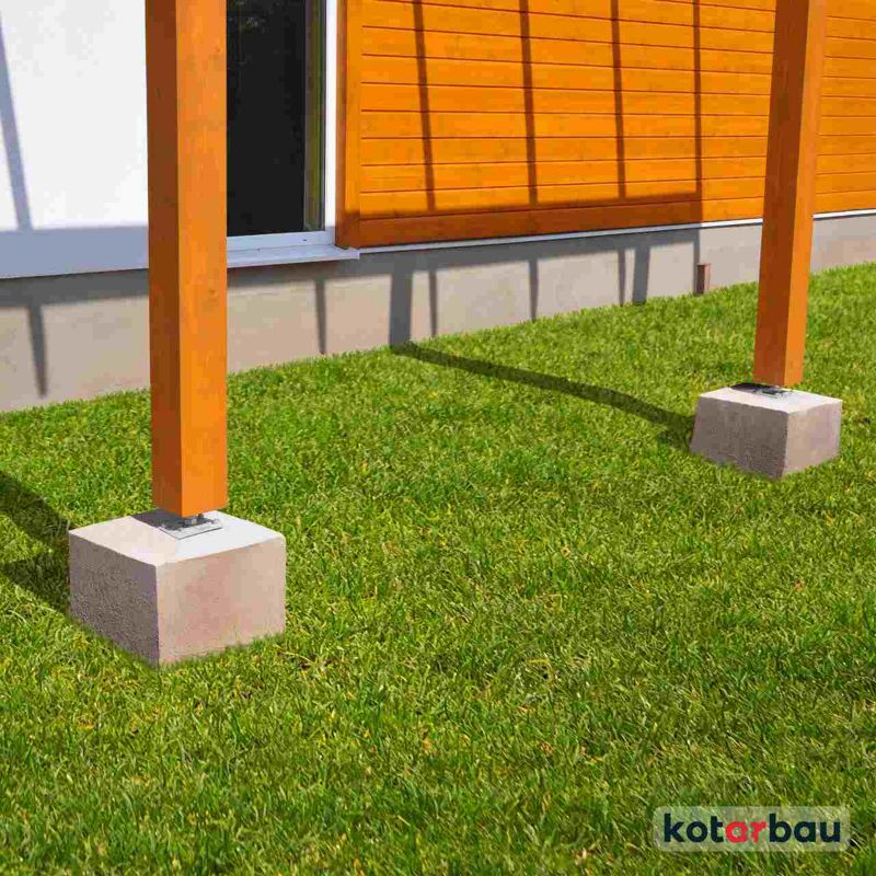 Podstawa słupa KOTARBAU regulowana z prętem 80x80x250 mm 8 szt.