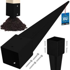Podstawa słupa KOTARBAU wbijana do ziemi stalowa czarna 120x120x750 mm 1 szt.