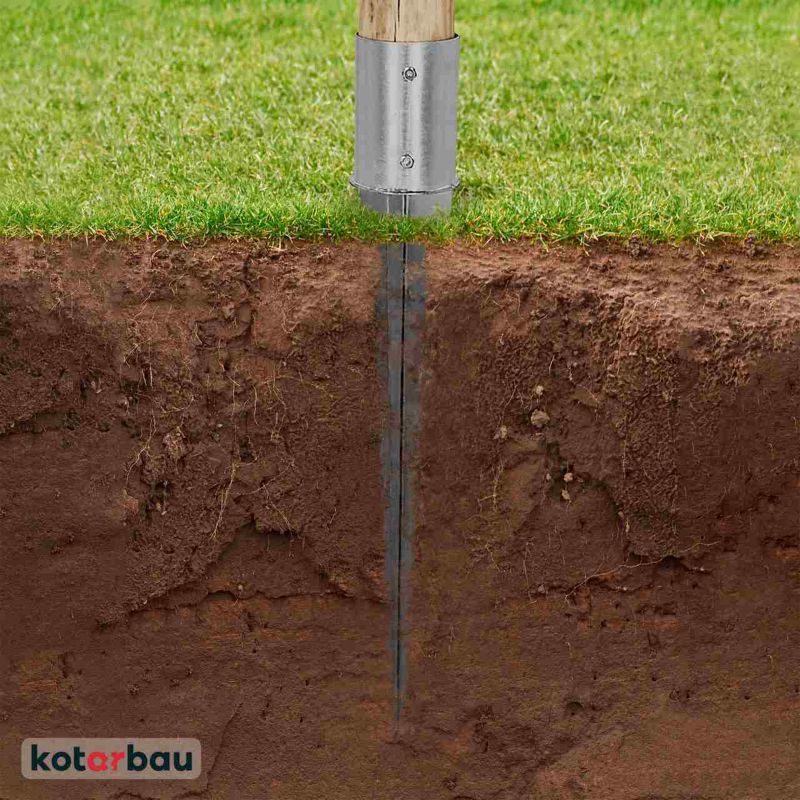 Podstawa słupa KOTARBAU wbijana wspornik kotwa 80 mm 8 szt.