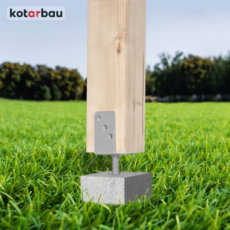 Podstawa słupa KOTARBAU z prętem do wmurowania 160 mm 4 szt.