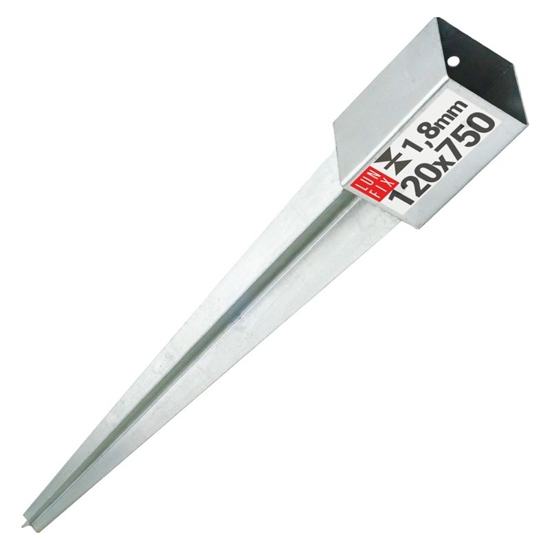 Podstawa słupa Lun Fix do gruntu wbijana 12x12x75cm 1szt.