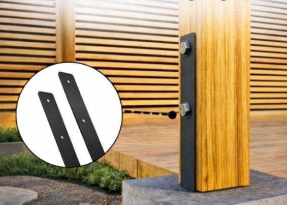 Podstawa Słupa,Wspornik,Kotwa H Do Wmurowania Psh 200X600X5Mm Antracyt 1Szt