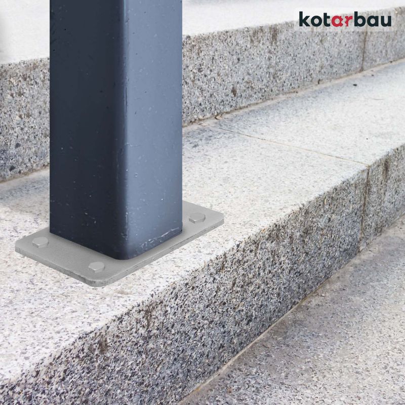 Podstawa słupka KOTARBAU bramowego ogrodzenia przykręcana 100x100 mm 1 szt.