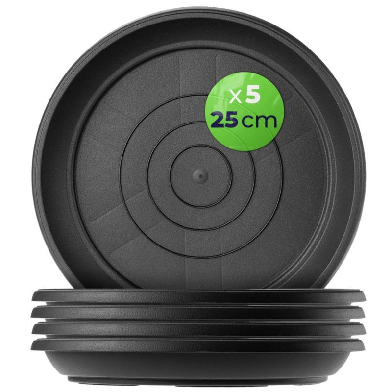 Podstawka KADAX do doniczek okrągła 25 cm antracyt 5 szt.