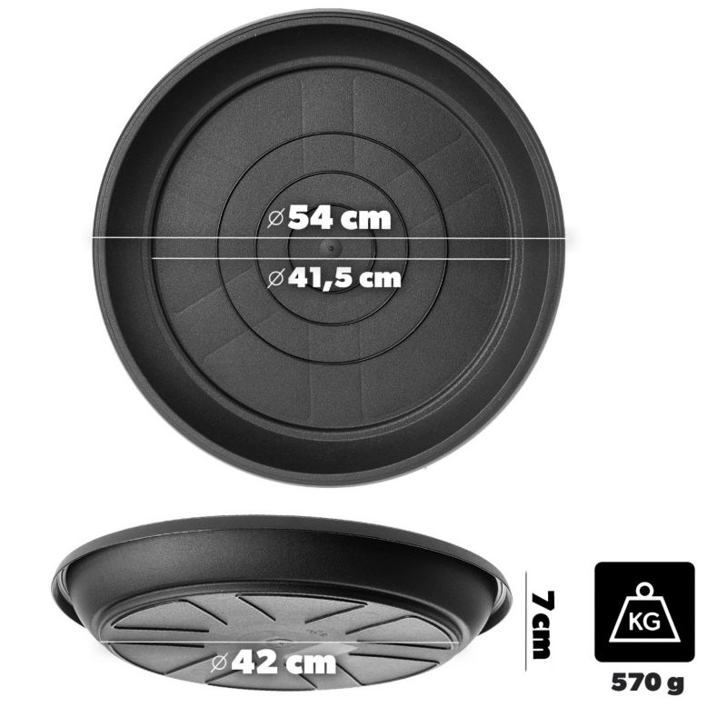 Podstawka KADAX do doniczek okrągła 54 cm antracyt 1 szt.