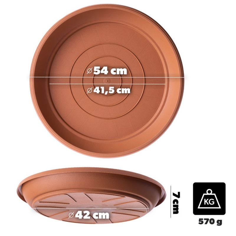Podstawka KADAX do doniczek okrągła 54 cm terakota 1 szt.