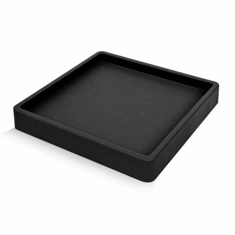 Podstawka platforma  jezdna z kołami pod doniczki PrimeGarden 30 x 30 cm kwadratowa z randem antracyt  pod ciężkie donice 1 szt