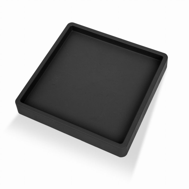Podstawka platforma  jezdna z kołami pod doniczki PrimeGarden 30 x 30 cm kwadratowa z randem antracyt  pod ciężkie donice 1 szt