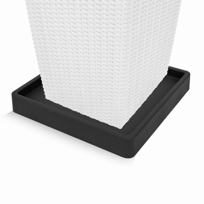 Podstawka platforma  jezdna z kołami pod doniczki PrimeGarden 30 x 30 cm kwadratowa z randem antracyt  pod ciężkie donice 1 szt