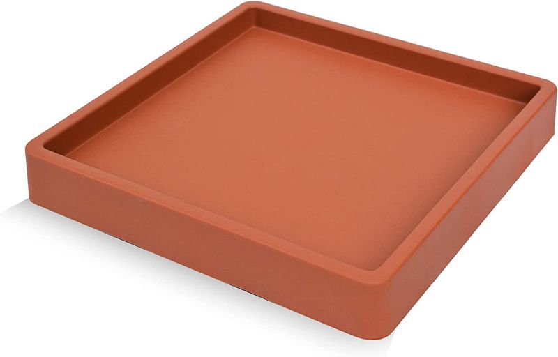 Podstawka platforma  jezdna z kołami pod doniczki PrimeGarden 45 x 45 cm kwadratowa z randem terakota  pod ciężkie donice  1 szt