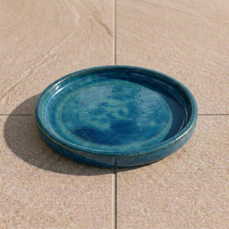 Podstawka pod doniczkę ceramiczna Provencelia Nefrytowa zieleń, śr. 28 cm, mrozoodporna 1 szt.