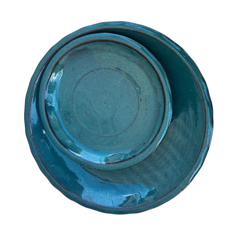 Podstawka pod doniczkę ceramiczna Provencelia Petrol, śr. 18 cm, mrozoodporna 1 szt.