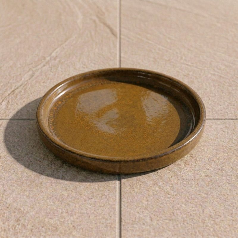 Podstawka pod doniczkę ceramiczna Provencelia Pustynna żółć, śr. 24 cm, mrozoodporna 1 szt.