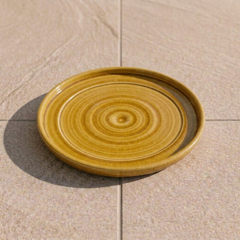 Podstawka pod doniczkę ceramiczna Provencelia Żółty, śr. 34 cm 1 szt.