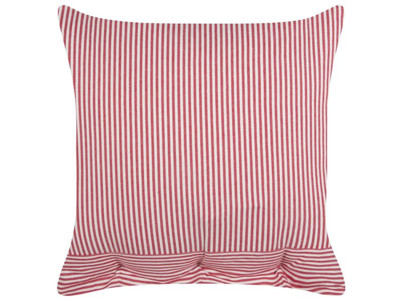 Poduszka dekoracyjna Aalita Bawełna 45 x 45 cm Paski Czerwony 1 szt.