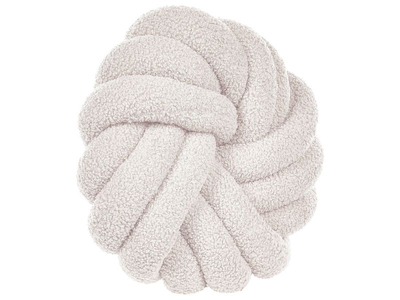 Poduszka dekoracyjna Akola Boucle 31 x 31 cm Jednolity Złamana biel 1 szt.