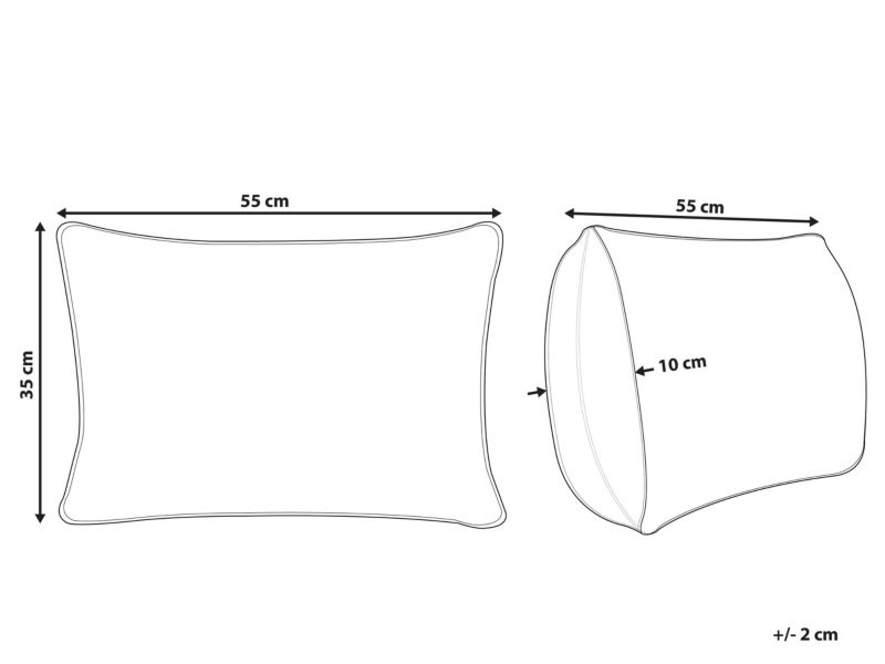 Poduszka dekoracyjna Albium Bawełna 55 x 35 cm Geometryczny Druk blokowy Pomarańczowy 1 szt.