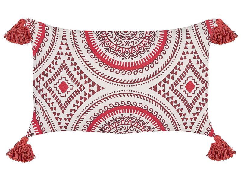 Poduszka dekoracyjna Anthemis Bawełna 30 x 50 cm Orientalny Czerwony 1 szt.
