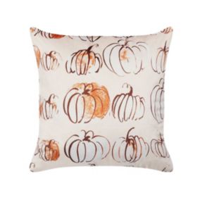 Poduszka dekoracyjna Cucurbita Welur 45 x 45 cm Roślinny Beżowy 1 szt.