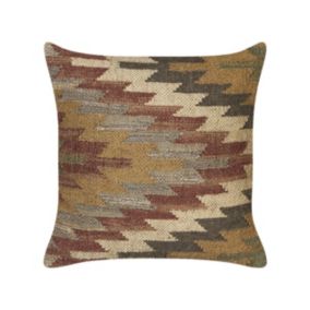 Poduszka dekoracyjna Deepor Juta 45 x 45 cm Geometryczny Kolorowy 1 szt.