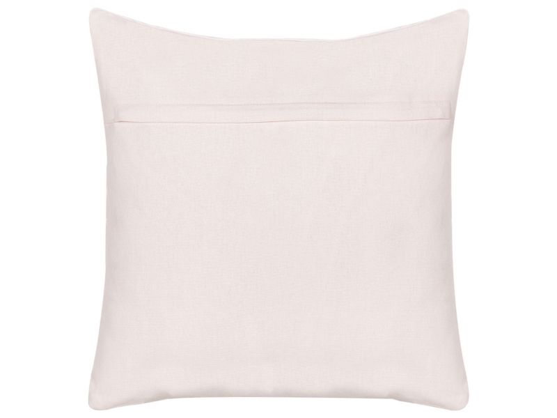 Poduszka dekoracyjna Exacum Bawełna 45 x 45 cm Napis Haft Biały 1 szt.