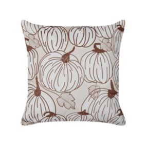 Poduszka dekoracyjna Gourd Welur 45 x 45 cm Roślinny Beżowy 1 szt.