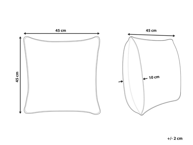 Poduszka dekoracyjna Joara Bawełna 50 x 50 cm Jednolity Jasnobeżowy 1 szt.