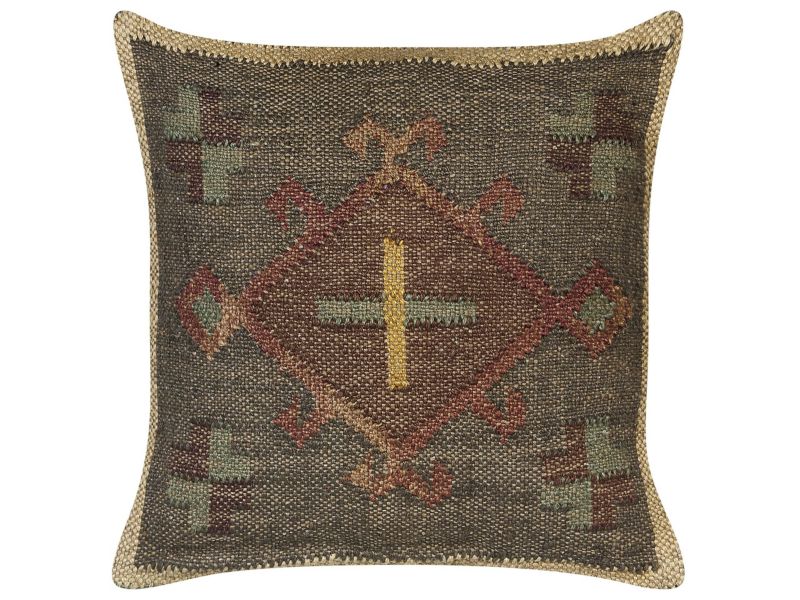 Poduszka dekoracyjna Katora Juta 45 x 45 cm Orientalny Zielony 1 szt.