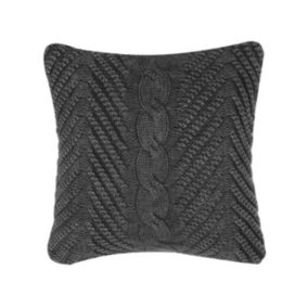 Poduszka dekoracyjna Konni Bawełna 45 x 45 cm Jednolity Tłoczone Szary 1 szt.