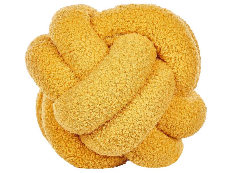 Poduszka dekoracyjna Malni Boucle 19 x 19 cm Jednolity Musztardowy 1 szt.