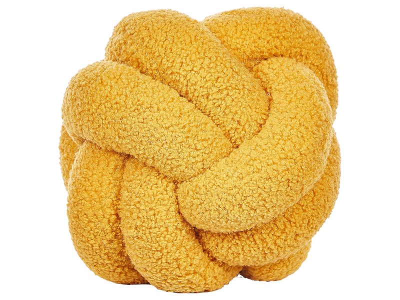 Poduszka dekoracyjna Malni Boucle 19 x 19 cm Jednolity Musztardowy 1 szt.