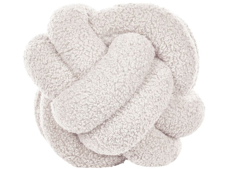 Poduszka dekoracyjna Malni Boucle 19 x 19 cm Jednolity Złamana biel 1 szt.