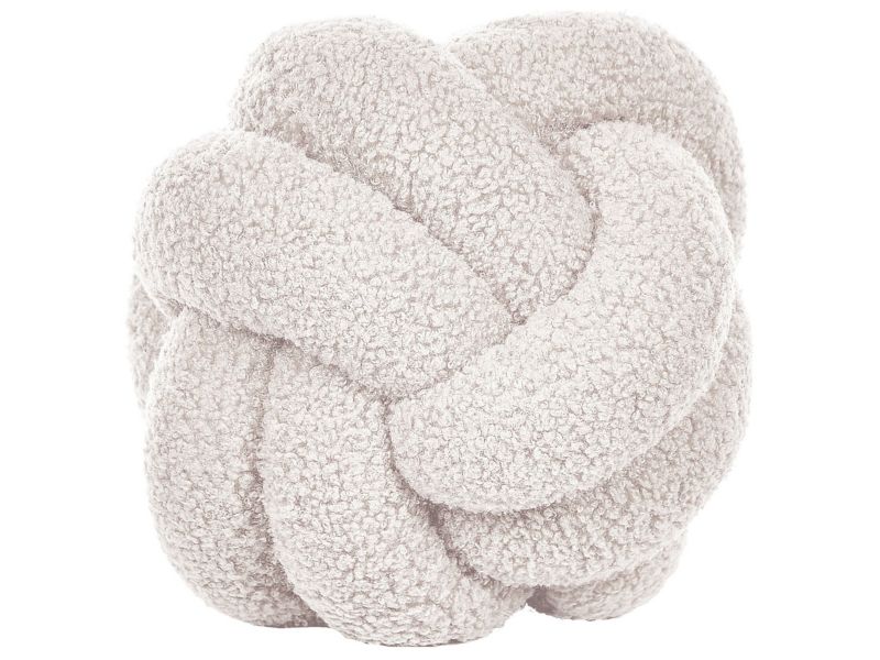 Poduszka dekoracyjna Malni Boucle 19 x 19 cm Jednolity Złamana biel 1 szt.